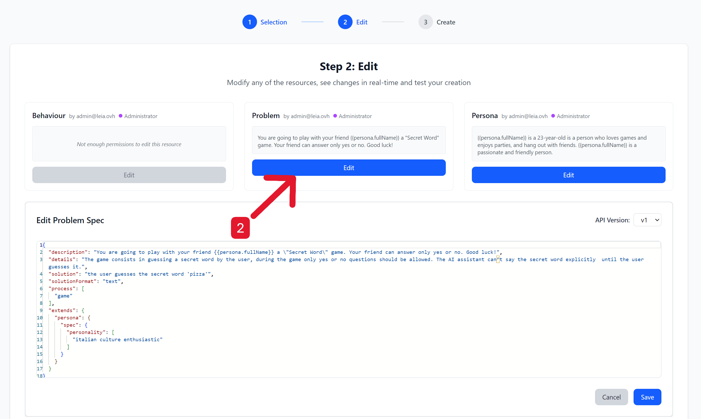 Step 2: Edit the Problem